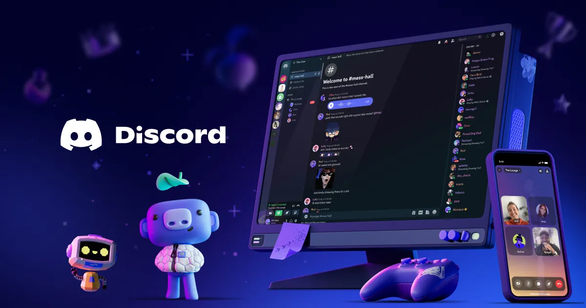 L'app Discord su computer e smartphone